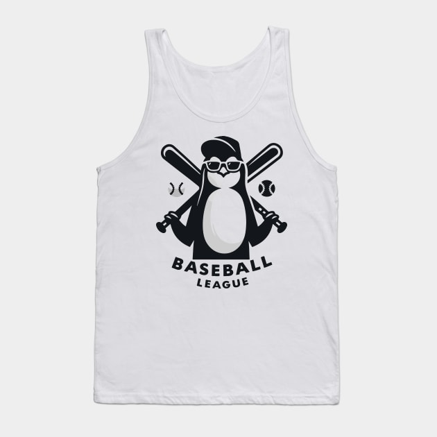 Penguin Baseball Tribute - Penguin Baseball League Tank Top by TributeDesigns